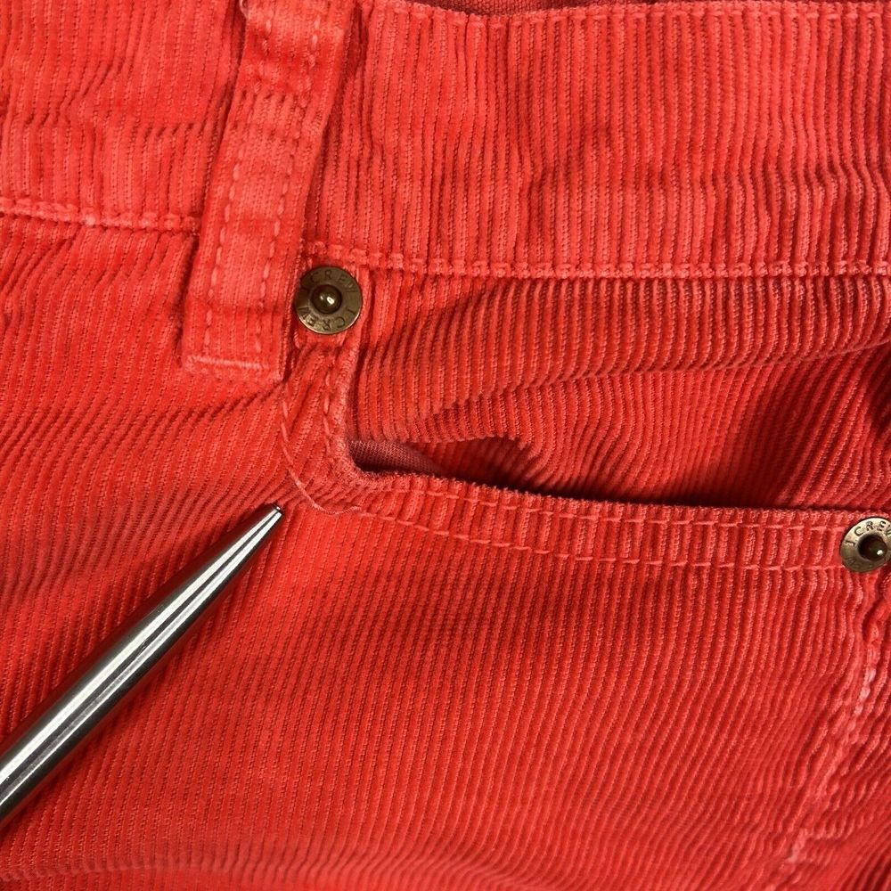 J Crew Pants Womens 25S Red Corduroy Skinny Leg Matchstick City Fit Cotton - Picture 3 of 12